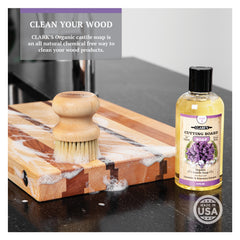 CLARK'S Complete Cutting Board Care Kit - Lavender & Rosemary