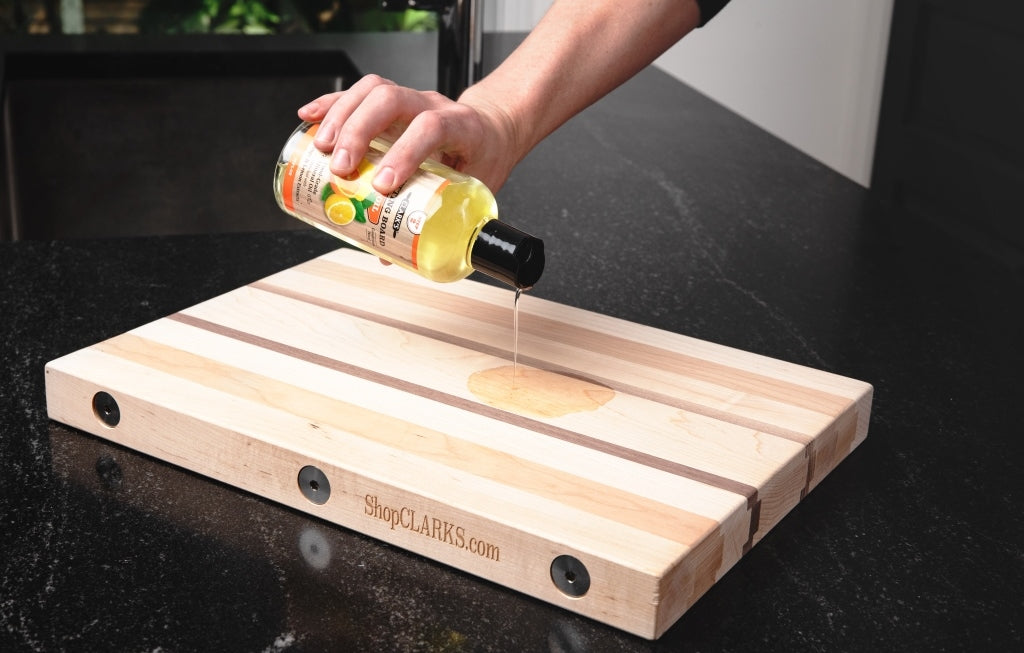 How to oil cutting boards: Oil and Wax your Cutting Board or Butcher Block with Clark's!