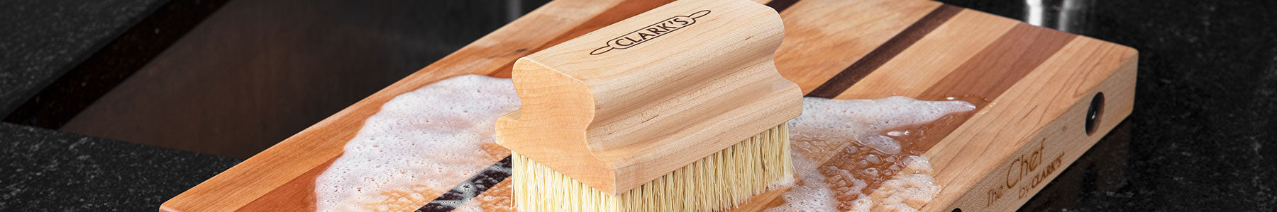 CLARKS Large Surface Scrub Brush - Tampico Fibers & USA Made