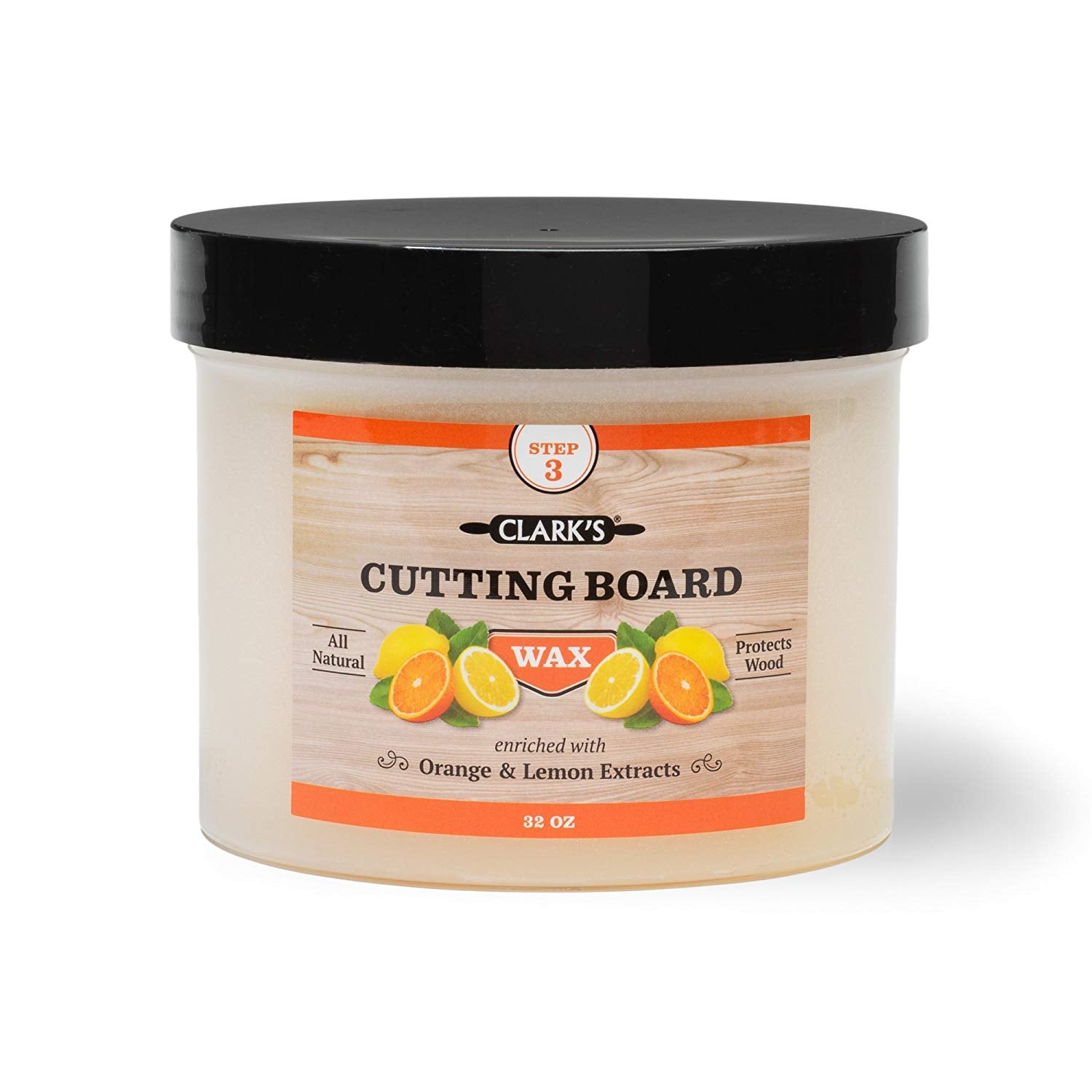 CLARK'S Cutting Board Wax Large (32oz) - Lemon and Orange – Clark's Online  Store