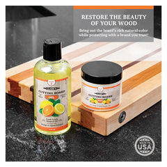 CLARK'S Cutting Board Oil & Wax - 2 Pack - Lemon and Orange
