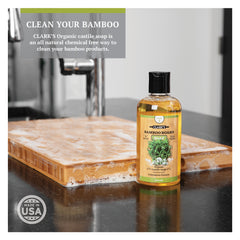 CLARK'S Bamboo Cutting Board Soap - Lemongrass Extract Enriched