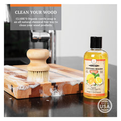 CLARK'S Complete Cutting Board Care Kit - Orange & Lemon Scent